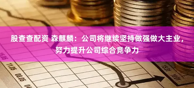 股查查配资 森麒麟：公司将继续坚持做强做大主业，努力提升公司综合竞争力
